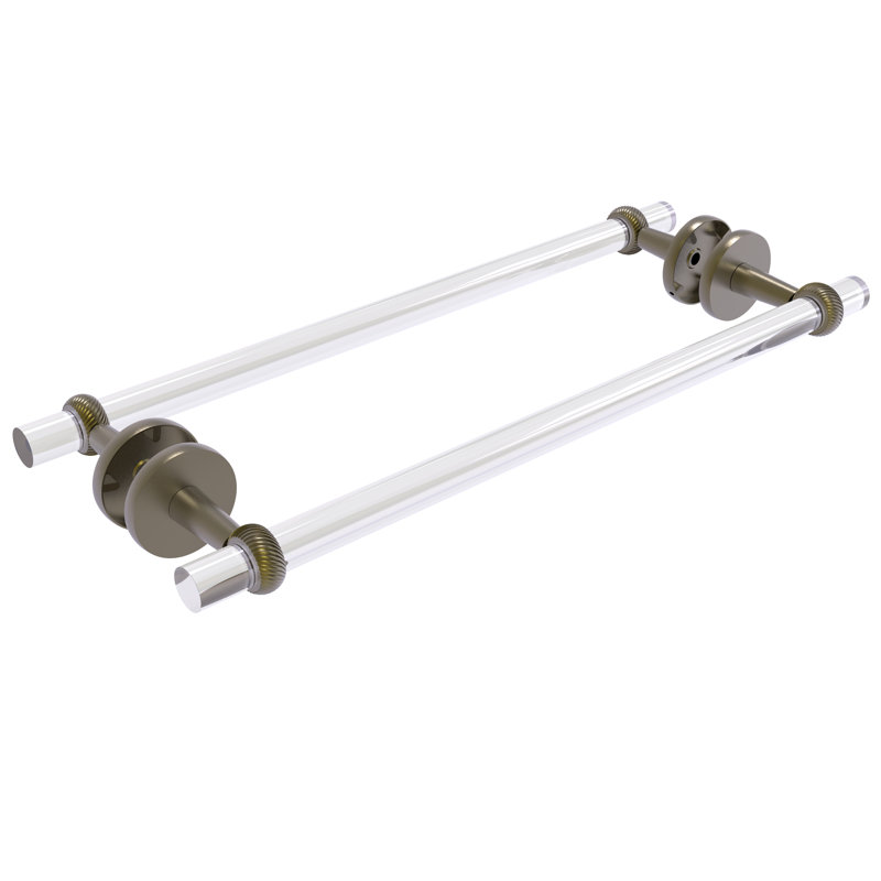 Barre à serviettes 22 po pour porte de douche en verre Margolis, Laiton antique