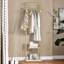 Metal Double Coat Stand With 4 Hooks And Hanging Rail