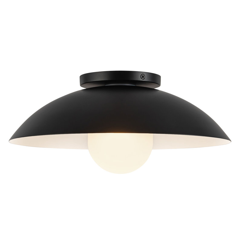 Umbra 14-in Black Semi-Flush Mount, Matte Black