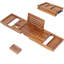 Plateau de baignoire pliable en teck, plateau de baignoire extensible pour baignoire, baignoire de luxe et accessoires de salle de bain