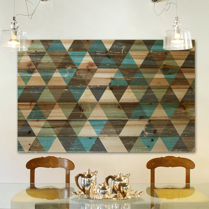 Tans and Blues - Impression sur bois, H 30 po x l 45 po x P 1,5 po