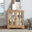 Vitrine de rangement pour objets de collection et livres, fabrication en panneau de fibres à densité moyenne et en verre, tablettes réglables avec éclairage à DEL intégré, 30,31 po x 15,75 po x 32,09 po-129372678-129372677