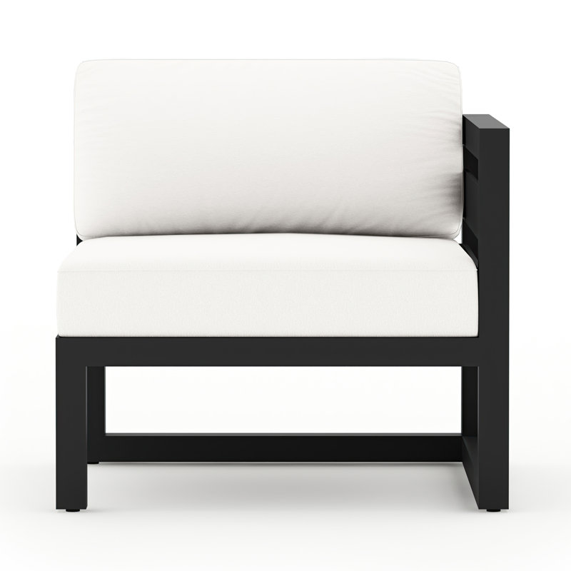 Avion Patio Chair with Sunbrella Cushions, Canvas Natural Sunbrella® Canvas, Black