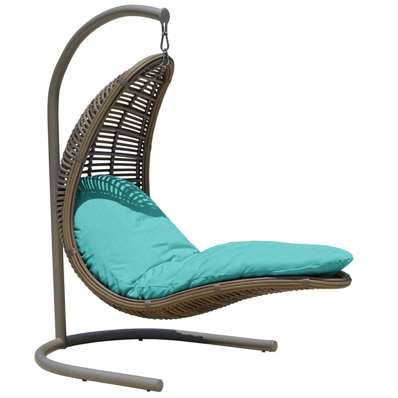 Drone Hanging Chaise Lounger with Stand, Canvas Aruba Sunbrella® Canvas