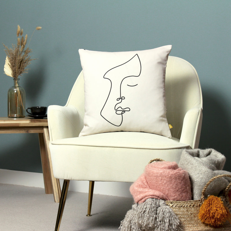 Emile Abstract Square Throw Cushion