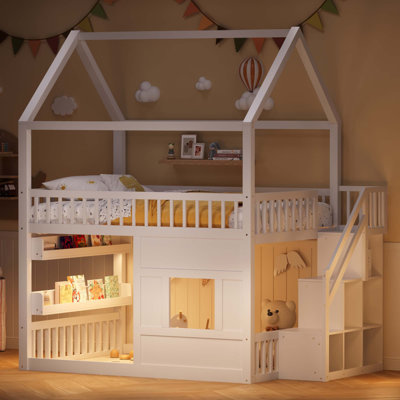 Full Size Wooden House Bed