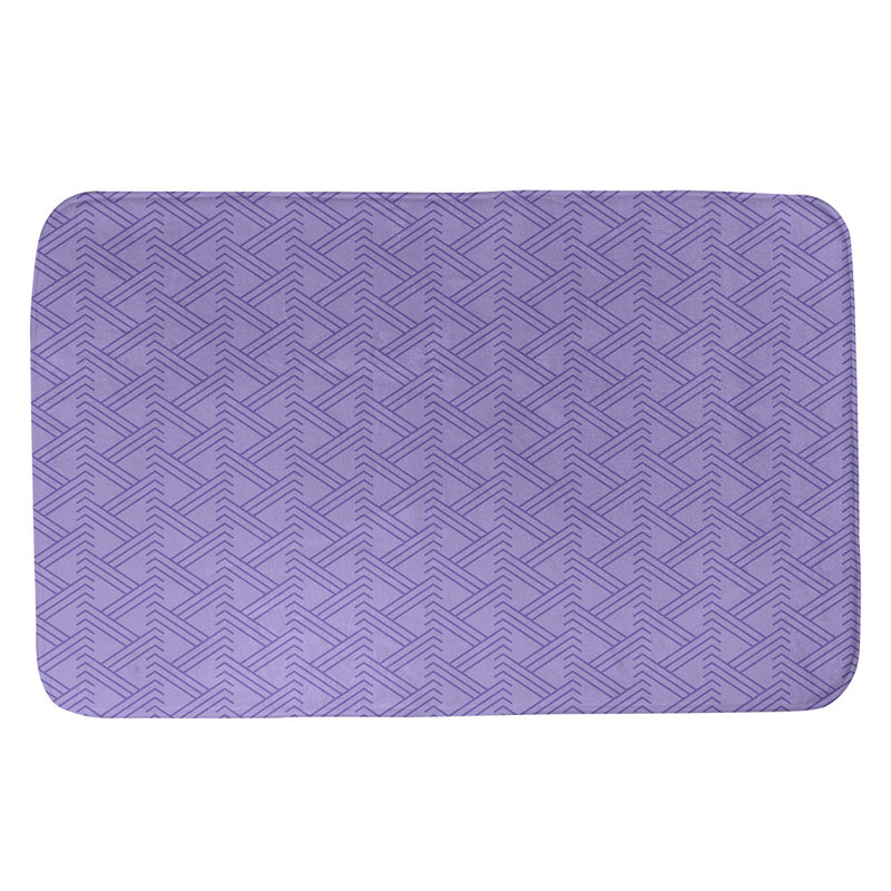 Tapis pour salle de bain Zig Zag, l 17 po x L 24 po, Mauve