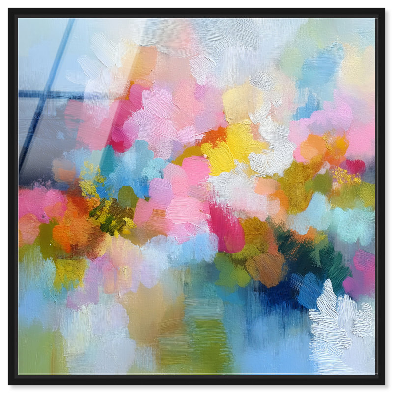 «Summer Spray», art mural encadré par Art Remedy, cadre noir, 30 x 30, 31"H x 31"W, Black Frame