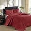 Couvre-lit réversible rouge pour lit queen - Matelassage élégant, rembourrage en coton prélavé, format surdimensionné, 2 taies d'oreiller incluses, lavable à la machine. Confortable et facile à transporter.