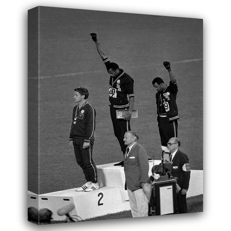 Black Power, médaillés olympiques, Mexico, H 24 po x l 18 po