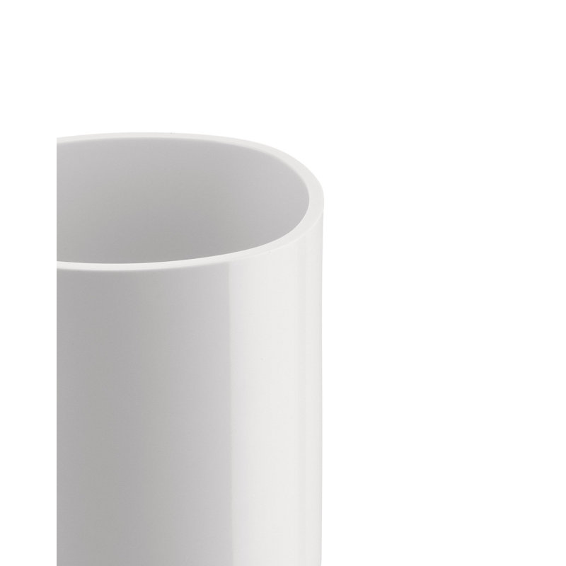 White PMMA Free-Standing Toothbrush Holder