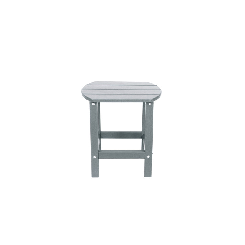 Table de bout extérieure Adirondack, table d'appoint de patio, tables de bout en PEHD pour pelouse de jardin, Grey