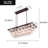6 Light Dimmable Retro Rectangle Crystal Chandelier For Dining Room