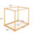 Natural Queen Canopy Platform Bed With Support Legs - Build Of Pine And , Modern Bedroom Look, Custom Canopy, Underbed Air Circulation Stable Design, Fresh Keeping Underbed, Feature, Aesthetic, Fast