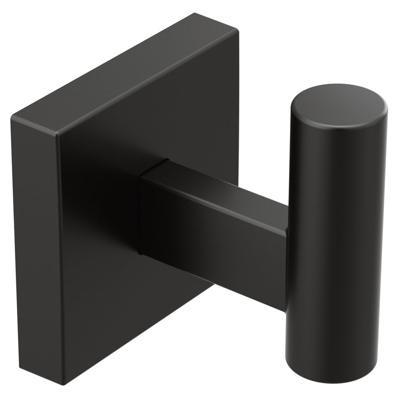 Triva Wall Mounted Robe Hook, Matte Black