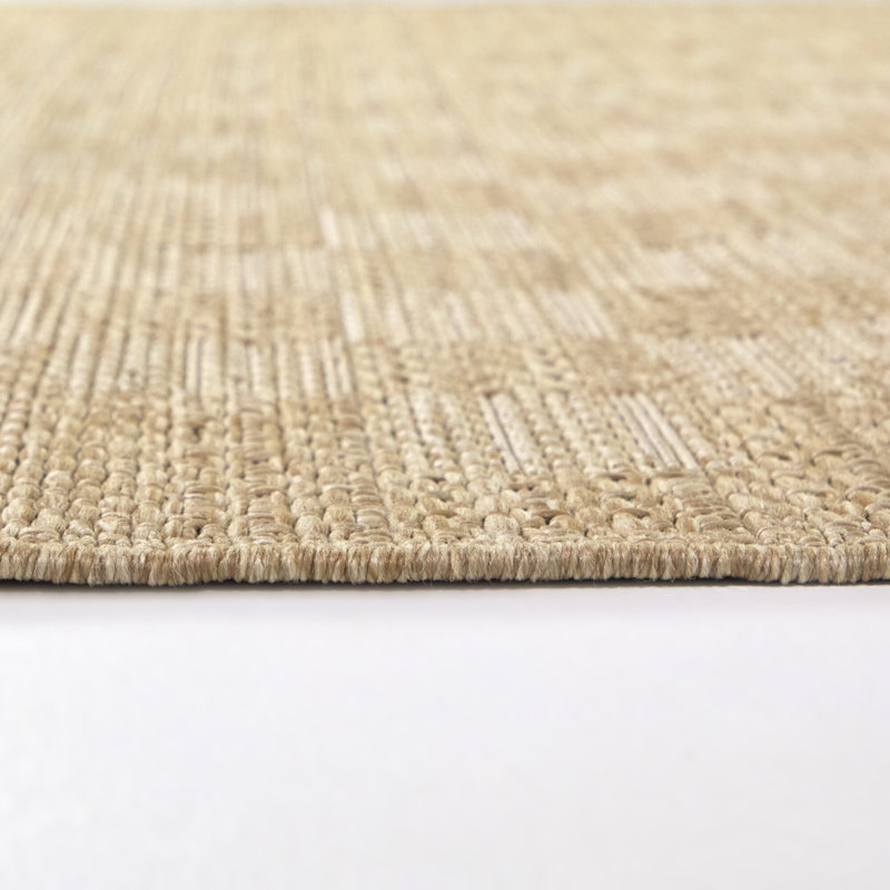 Tapis intérieur / extérieur brun Hondo, Rectangle 5 pi 3 po x 7 pi