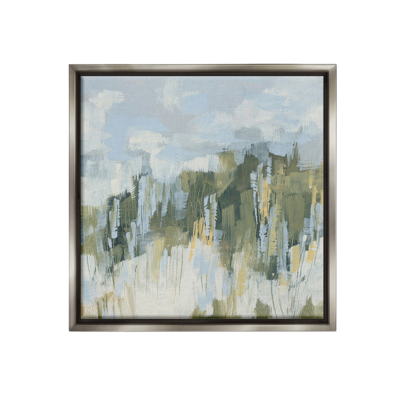 "Abstract Nature" par June Erica Vess sur toile, Cadre flottant gris lustré, H 25 po x l 25 po