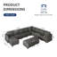 Canapé modulaire faisant face à droite avec repose-pieds Edorta-88025067