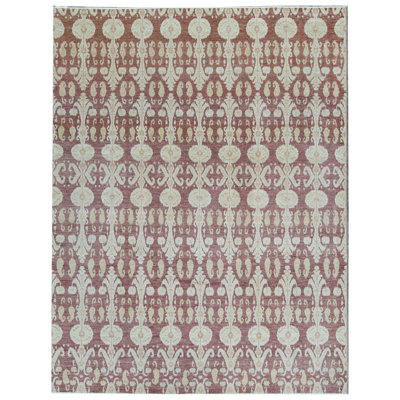 Floral Wool Ikat Area Rug