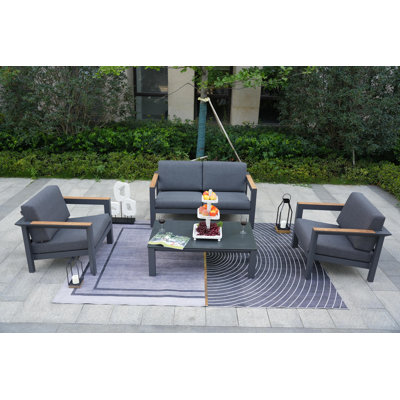 4 - Person Patio Conversation Set with Cushions