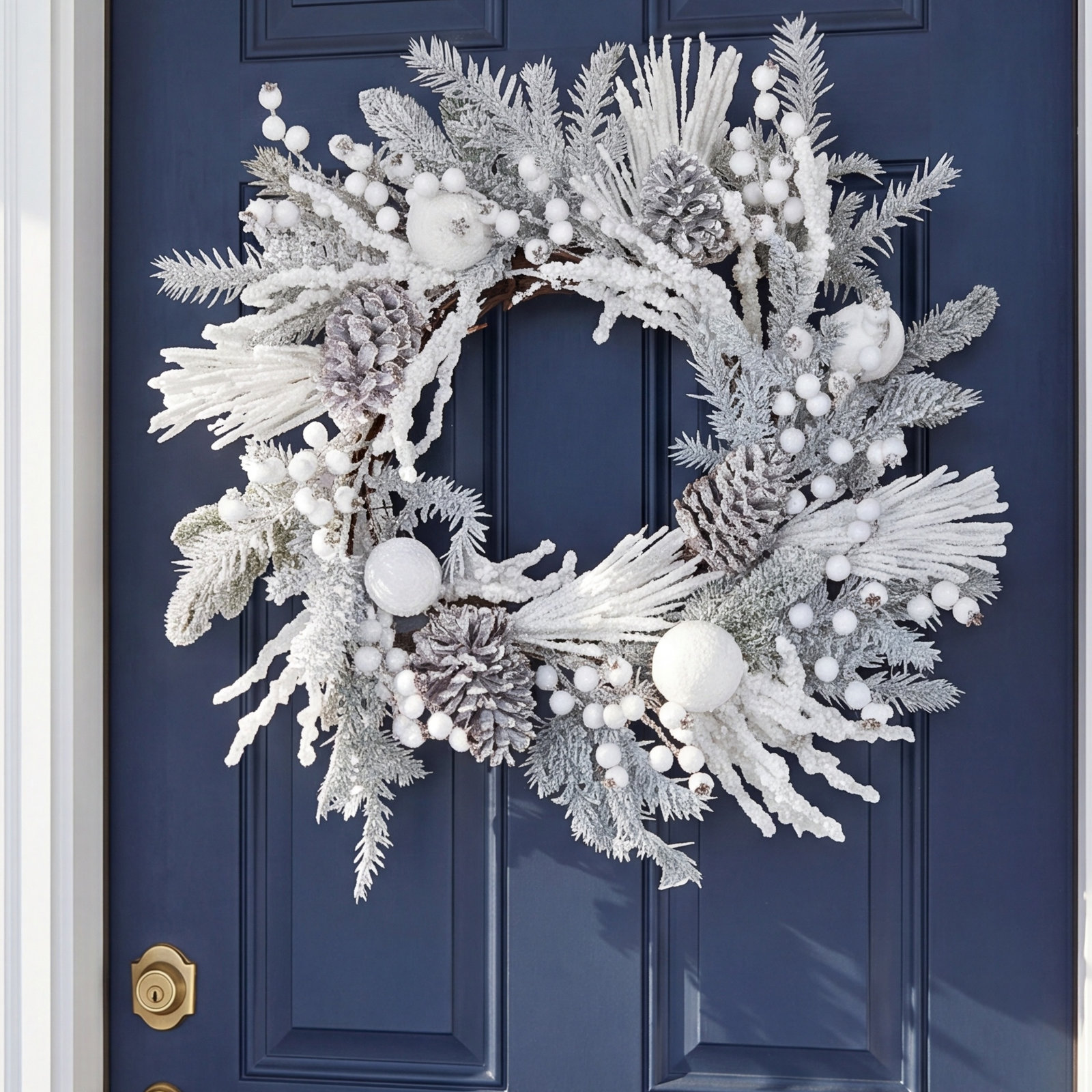 26" Frosted Pine Wreath