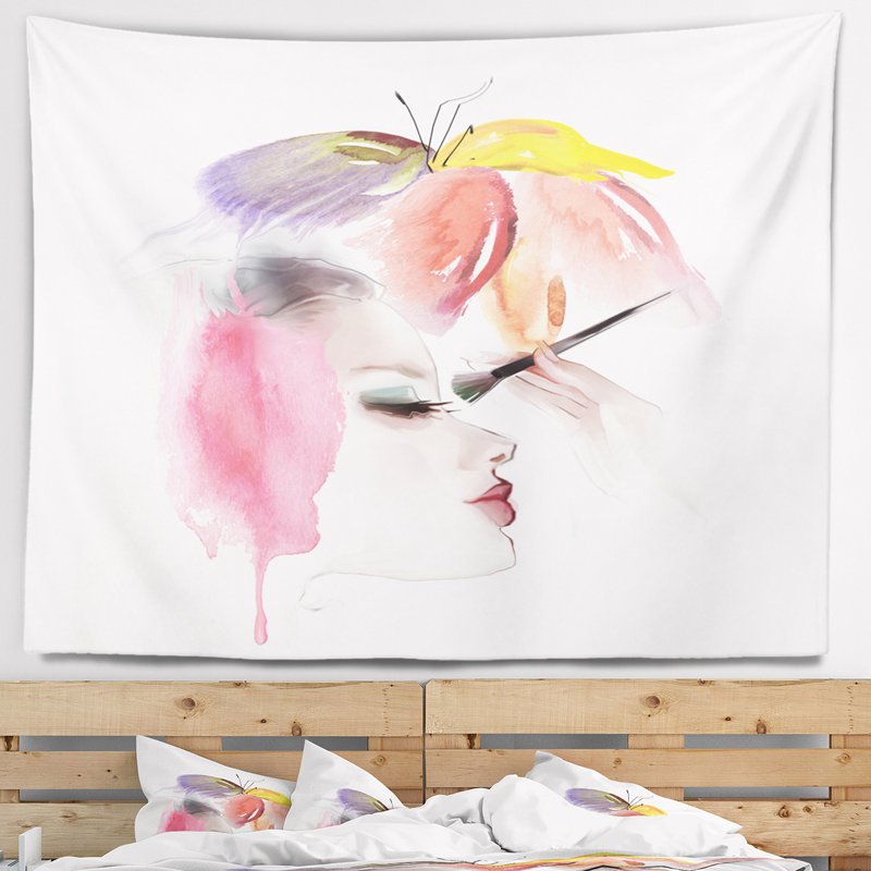 Tapisserie de style «femme eye, H 32 po x l 39 po