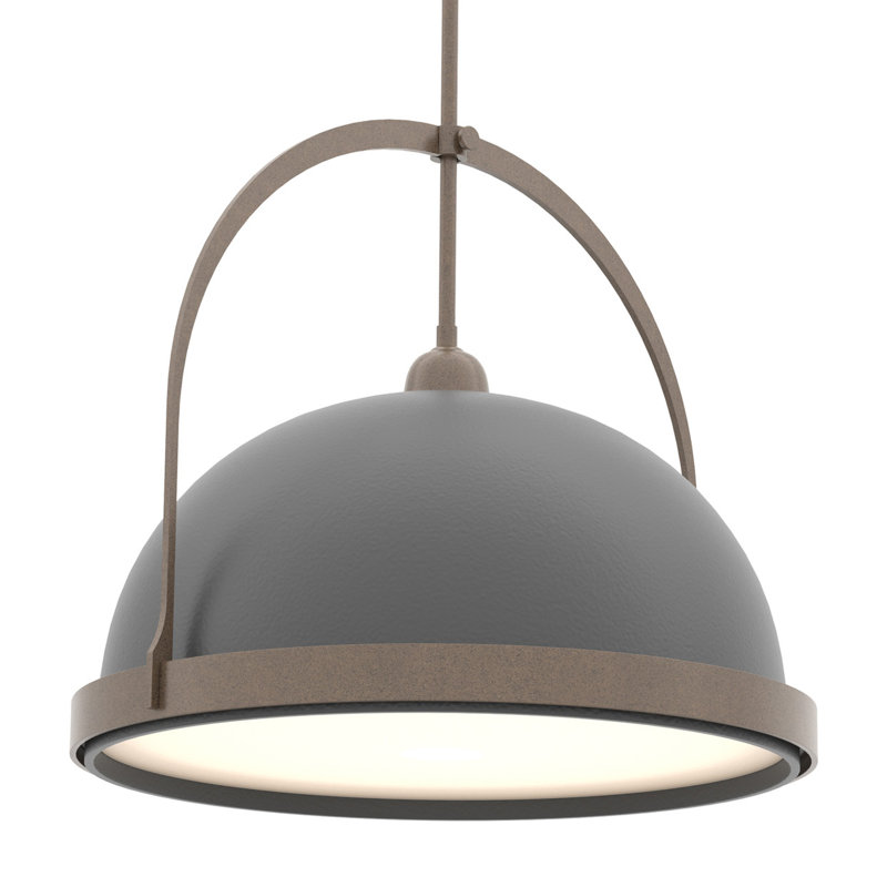 Atlas 1 - Light Single Dome Pendant, 22.3" - 67.3", Bronze, Black