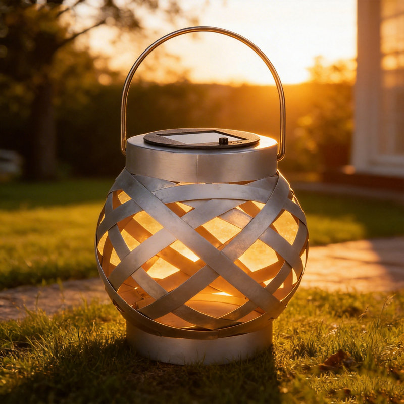 Lanternes d'extérieur, lanternes à vent solaires, lanternes à vent galvanisées, lanterne tissée solaire, décoration extérieure élégante pour patio, jardin et cour 1pc