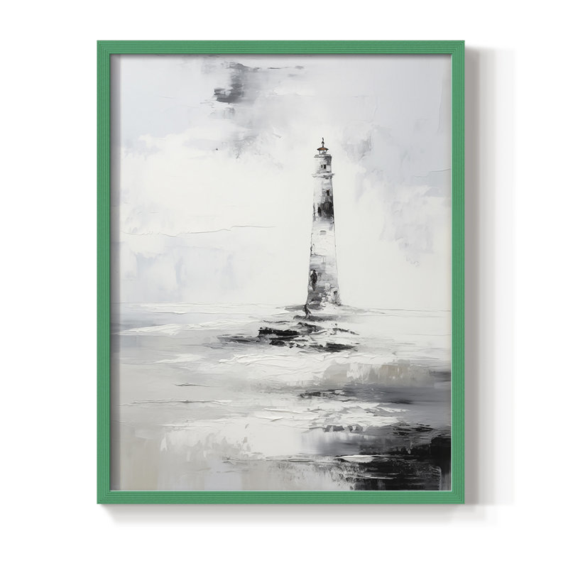 NAUTICAL Series Dxxxxi, reproduction encadrée - bois massif, H 15 po x l 12 po, Vert