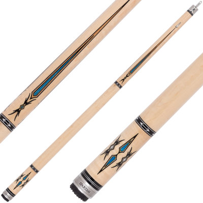 Spartan SPR04 Birdseye Maple & Blue Inlay Pool Cue - 19oz