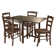 Kooskia 4 - Person Walnut Solid Wood Top Four Leg Dining Set