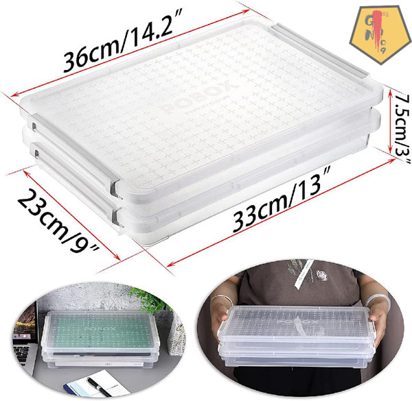  BTSKY 6 Pack Small Clear Plastic Storage Box with Lid