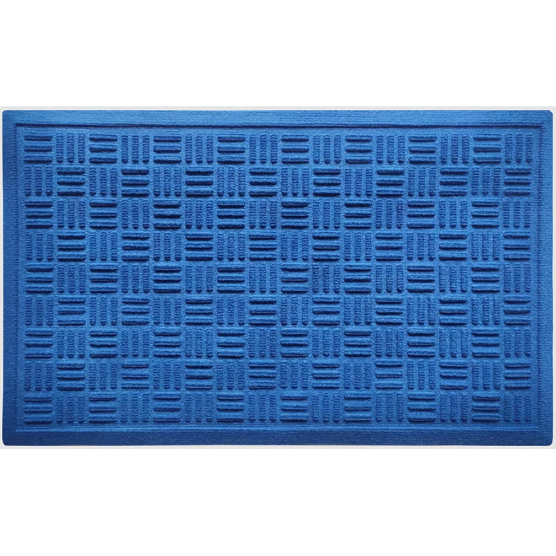 Ocossio Indoor/Outdoor Non-Slip Heavy-Duty Polypropylene Doormat with Rubber Backing – Criss Cross Design, 24" W x 36" L