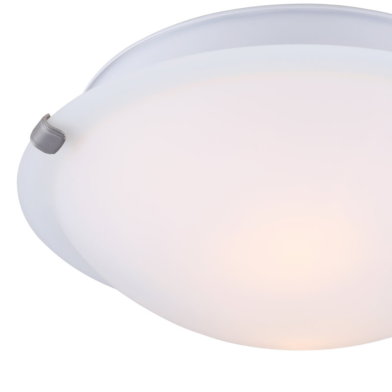 Plafonnier encastré simple en forme de bol à 2 lumières de 12 po Bertenshaw, Étain brossé