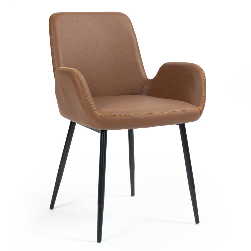 Hamann 19.25'' H Faux Leather Upholstered Armchair