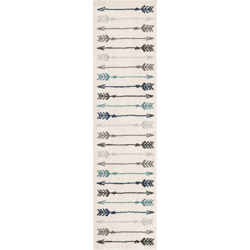 Geometric Area Rug, Runner 76 x 305cm