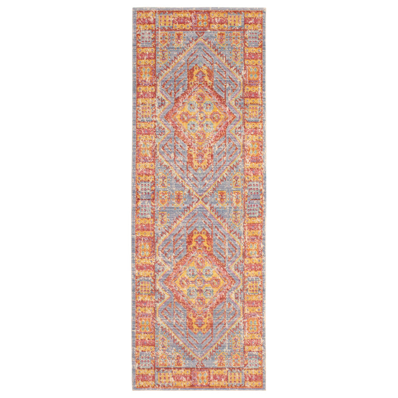 Tapis kilim French Machineley, Tapis de couloir de 1 pi 10 po x 5 pi 1 po