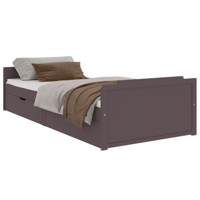 Addonis EU Single - 90 X 200 Cm Solid Wood Storage Bed