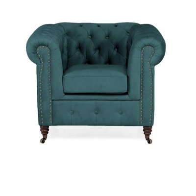 Lakefront Velvet Armchair