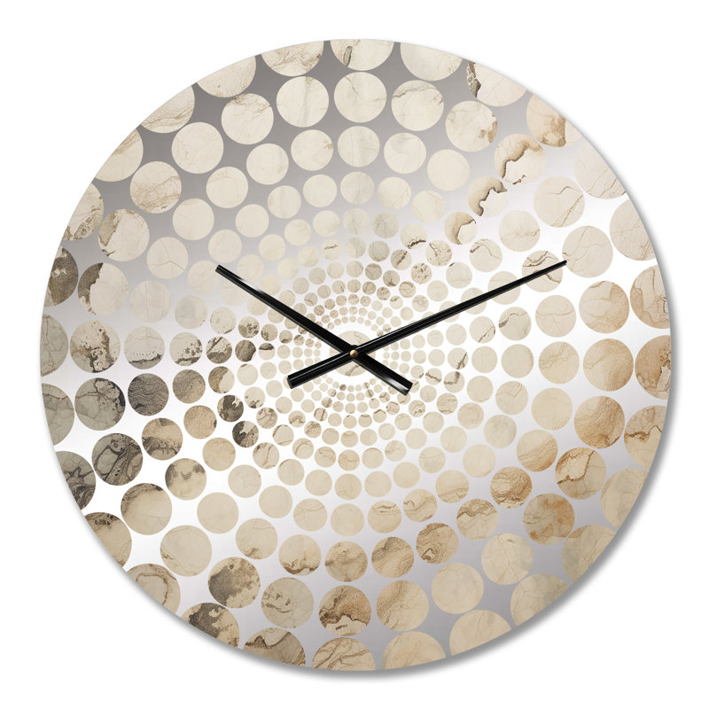 Minnelli - Horloge murale abstraite en marbre, Médium