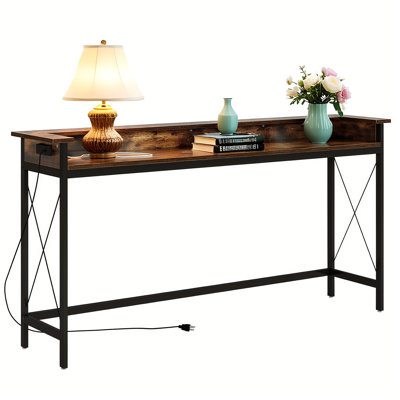 70.9" Console Table with Outlets and USB Ports