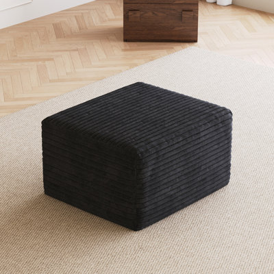 Canapé-repose-pieds, aucun assemblage requis (tissu velours côtelé moelleux)