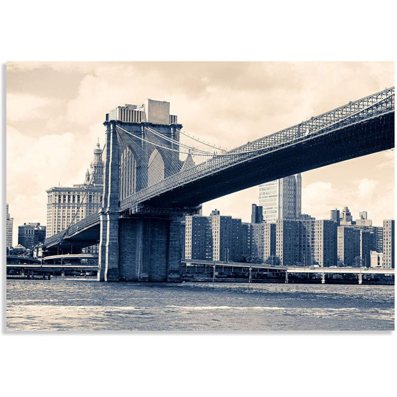 Brooklyn Bridge in City Wall Mural, 100" L x 144" W