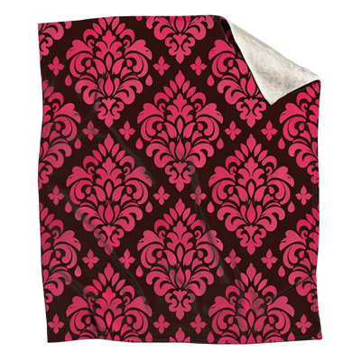 Pink Damask Pattern Blankets
