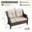 Tomball 50'' Wide Straight Wicker Loveseat with Cushions-593302524