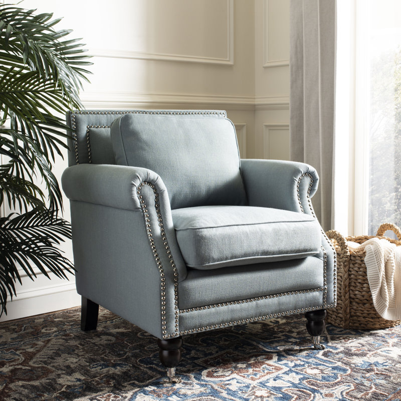 Fauteuil l 30 po, Bleu ciel, Argent