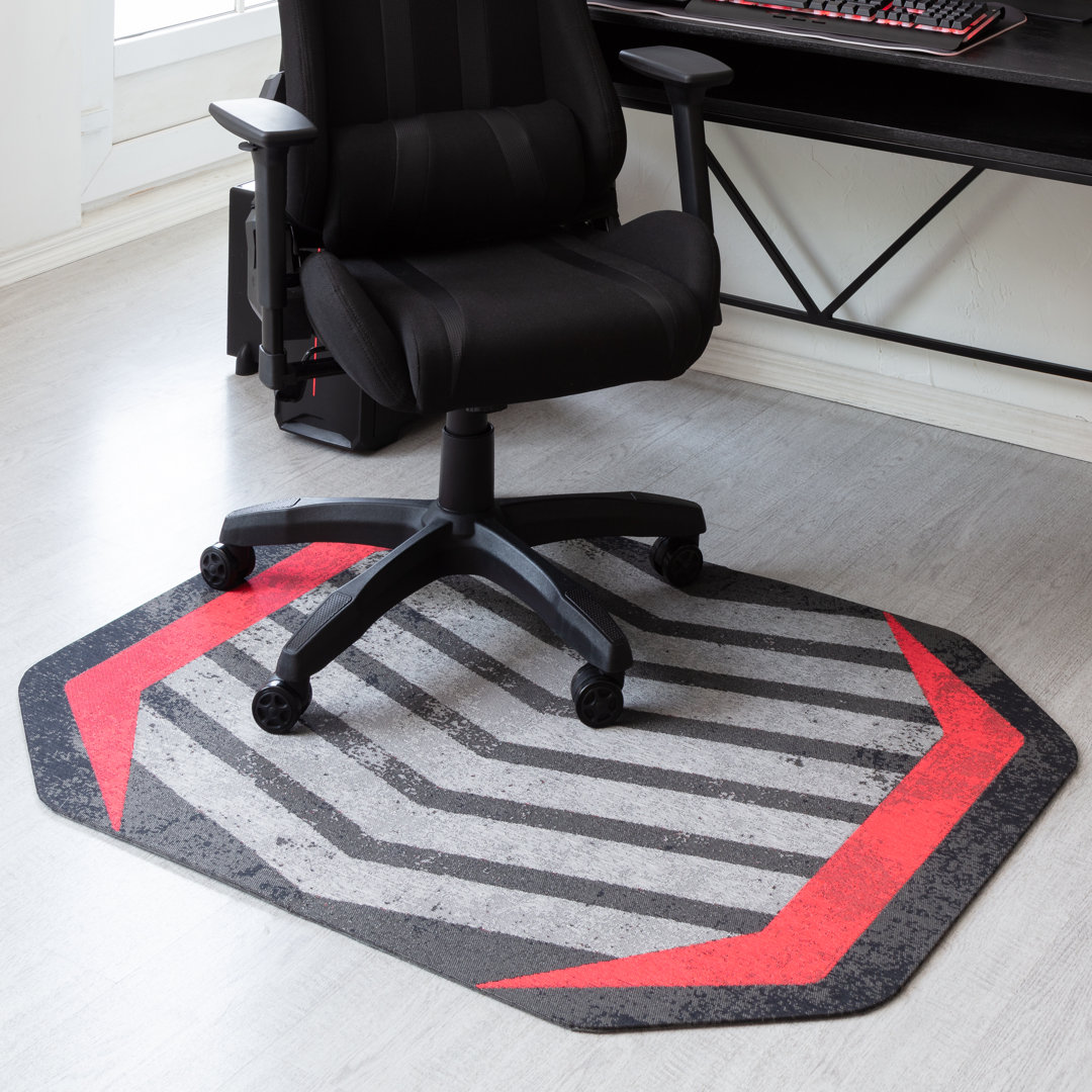  Prizm Octagon Non-slip Desk Chair Mat with Beveled Edge Anji Mountain 