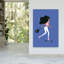 Cosmic Skater Girl Contemporary Wall Art Print 1 Piece Wrapped Canvas Wall Art-912091130