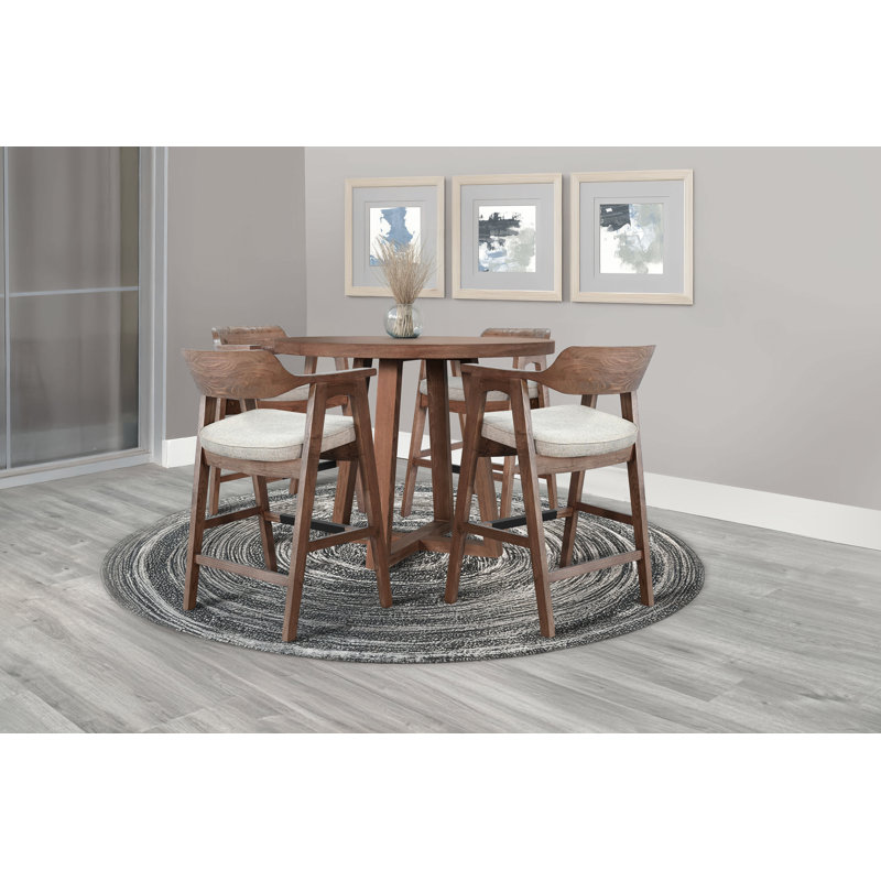  Table ronde à hauteur de comptoir Mia, Scorie, H 36 po x L 44 po x l 44 po