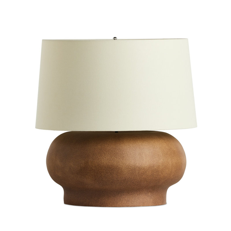 Kragen Table Lamp-Dark Sand Porcelain Ceramic, Dark Sand Porcelain Ceramic